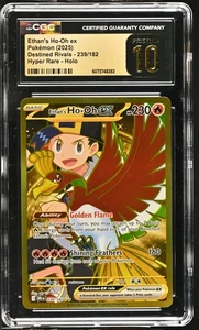 ETHAN'S HO-OH EX Destined Rivals Hyper Rare #239 CGC Pristine 10 Pokemon - Picture 1 of 2