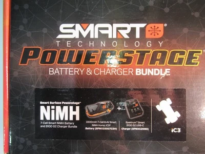 Paquete Spektrum Smart Powerstage Surface: cargador 3300 mAh 8,4 V NiMH IC3 y S100 Foto 1 de 2