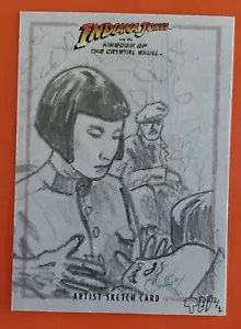2008 sketch card IRINA SPALKO crystal skull TED DASTICK topps indiana jones 2/2 - Picture 1 of 6