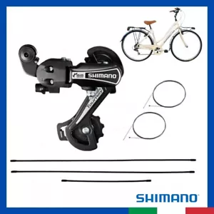 Cambio posteriore 6v velocità per BICI CITY BIKE CTB 28 shimano TOURNEY e guaine - Foto 1 di 7