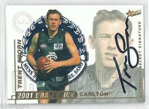 2001 Select Authentic Draft Pick Signature (DS11) Trent SPORN Carlton - Picture 1 of 1
