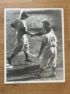 Original Joe DiMaggio 1951 World Series HR Photo w/ Yankees HOF Yogi Berra! - Picture 1 of 4