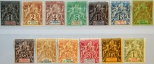 IVORY COAST ELFENBEINKÜSTE 1892 1-13 Allegorie Allegory Trade & Commerce MLH