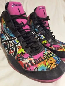 Asics Beast JB Elite Wrestling V2.0 Shoe Mens 11.5 Cosmic Graffiti J501Q Rare GC - Picture 1 of 15