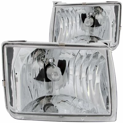 Faros de cristal cromados ANZO para Nissan Frontier 111049 1998-2000 Foto 1 de 2