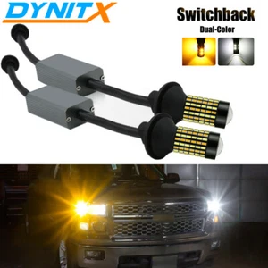 2x Anti Hyper Flash 3157 3457 120SMD Switchback Turn Signal Lights Canbus Bulbs - Picture 1 of 9