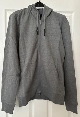Armani Jeans Sweat Shirt Full Zip With Pocket-Grey-Size S-Brand New-US Seller - Image 1 of 4