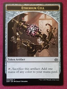 Magic The Gathering AETHER REVOLT ETHERIUM CELL token card MTG - Picture 1 of 2