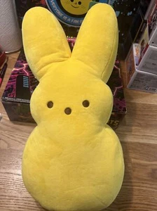 PEEPS 18" Yellow Plush Marshmallow Bunny Pillow Animal Just Born Easter - Picture 1 of 2