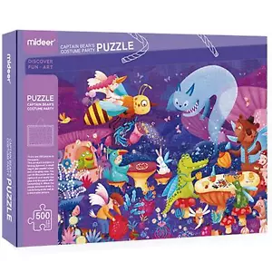 Kids Jigsaw Puzzle & Wall Art Childrens Animal Fantasy Bears Party 500 Pcs - Picture 1 of 10
