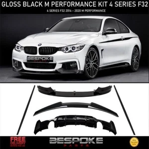 FOR BMW 4 SERIES F32 F33 F36 FRONT SPLITTER REAR M PERFORMANCE BODYKIT DIFFUSER - Picture 1 of 20
