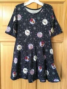 New Disney Frozen 2 Elsa Anna Olaf Soft Dress Girls Navy soft Holiday - Picture 1 of 1
