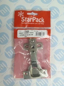 StarPack Cabinet Hinges 35mm C/Form ZP Slide-on 95Y 72459 - Picture 1 of 1