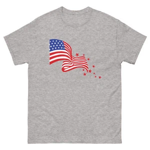 Patriotic Stars & Stripes Retro Tee | 4th of July Unisex T-Shirt Vintage Gift - Picture 1 of 17