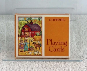 Current Inc. Playing Cards 2 Decks Cardboard Case Complete With Jokers Vintage - Picture 1 of 4