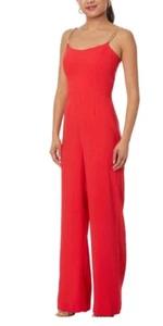 Lilly Pulitzer Zemira ärmelloser Overall mit Kettengliedern und Gürtel Amaryllisrot 248 $ - Bild 1 von 3