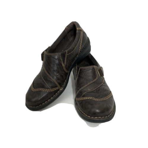 Scarpe casual CLARKS BENDABLES donna 5M marrone pelle pieghettata comode