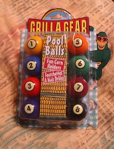 GRILLA GEAR Pool Balls Corn On The Cob Holders Set of 8 Pieces - Picture 1 of 3