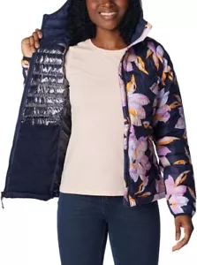 Columbia Giacca Donna Powder Lite con Cappuccio Omni-Heat Scuro Notturno Tulipano TG SM - Foto 1 di 8