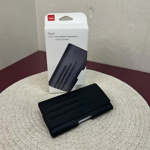 Verizon Universal Leather Pouch with Belt Clip for Medium Size Devices - Black - Picture 1 of 9
