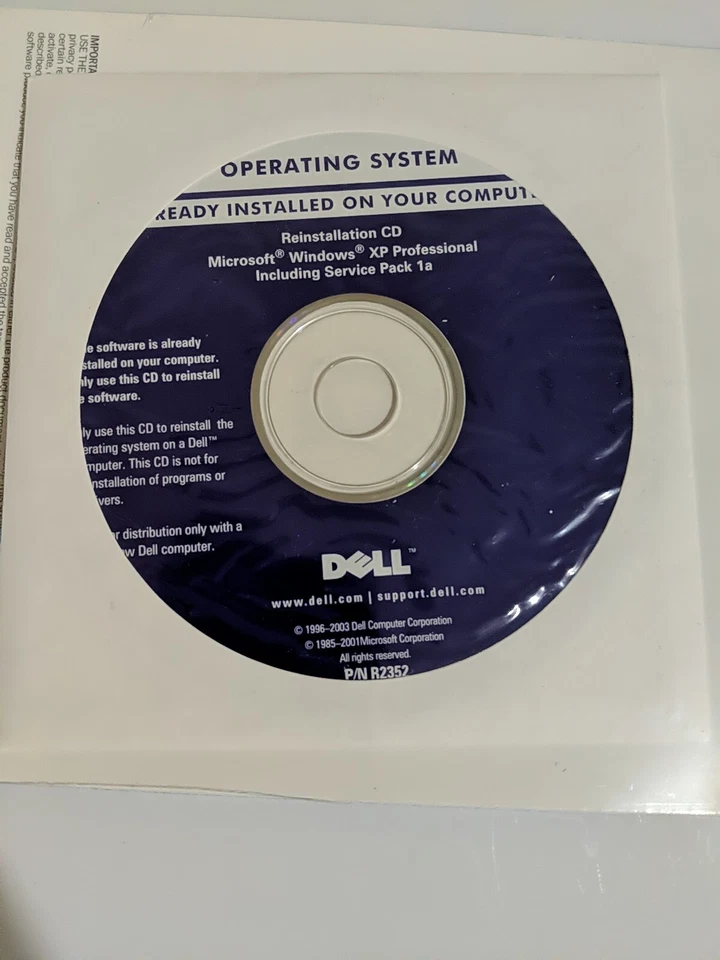 Dell Reinstallation CD MS Windows XP Sp1a P
 R2352