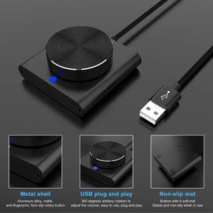 PC Volume Control Knob USB Volume Control Spin Button For PC Q9S2HY78 L6M5 - Picture 1 of 10