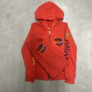 Aviator Nation Red Two Piece Set Youth Size 10 Hoodie Size 8 Sweatpants - Picture 1 of 14