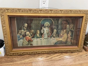 De colección RARO Última Cena Jesús Católico Trisceniorama Imagen de Tres Vías Lenticular - Imagen 1 de 12