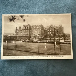 Vintage Postcard Playing Tennis Tennis Courts Cairn Hydro Harrogate V5 - Picture 1 of 2