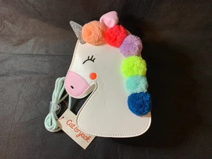 Cat & Jack Mädchen Handtasche Bommel weiß Einhorn Umhängetasche neu kostenloser Versand - Bild 1 von 4