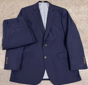 Brooks Brothers Suit Mens 42 Madison Fit Explorer Wool Blend Navy Blue Two Piece - Picture 1 of 24