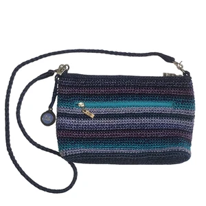 Bolso Bandolera The Sak Para Mujer Pequeño Rayas Crochet Boho Cartera Bolso de Mano Hombro - Imagen 1 de 4