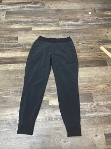 Athleta Brooklyn gefütterte Jogginghose schwarz Größe 10T hohe Taschen 30,5" Schrittlänge - Bild 1 von 13