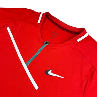NEW Nike Court Slam Australian Open Men's 1/4 Zip Shirt Habanero Red DD8309 • XL - Image 1 of 4