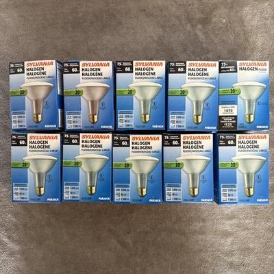 (10) Sylvania 60W Long Neck Floodlight Bulbs PAR 30LN - Image 1 of 4