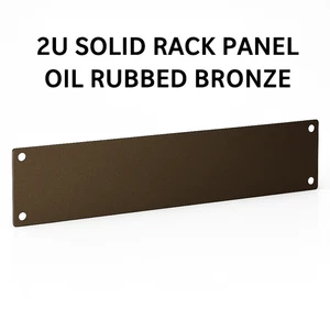 Öl eingerieben Bronze 2U Rack Panel - 19" massive Stahlblende - Sonderausführungen! - Bild 1 von 4