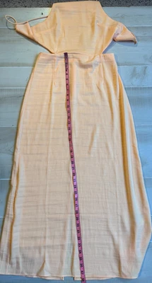 Vestido longo sol H&M laranja peça única halter tamanho S feminino novo com etiquetas - Imagem 1 de 4