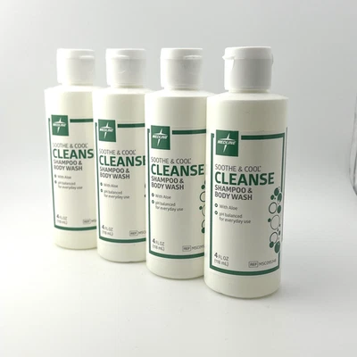 Champú y gel de baño Medline Soothe & Cool Cleanse 4 piezas (4 oz / 118 ml cada uno) nuevo Foto 1 de 2