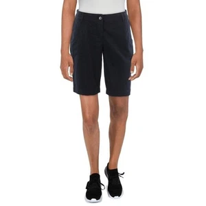Women's Stretch Knee Length Bermuda Shorts Black 2 - Picture 1 of 2
