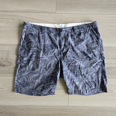 Tommy Bahama Shorts Mens 38 (40") Gray Pineapple Print Linen Blend Casual Summer - Image 1 of 4