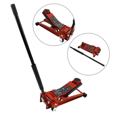 Auto 3 Ton Aluminum&Steel Floor Jack With Dual Pistons Quick Lift Pump Lift Car - Image 1 of 4