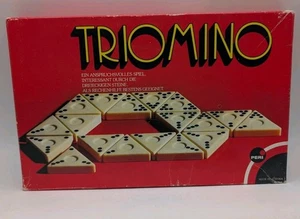 Triomino Domino hoch drei Peri Spiele Brettspiel Vintage Gesellschaftsspiel - Bild 1 von 4