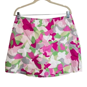 Lady Hagen Womens Golf Skort Size 8 Pink Green Floral Breast Cancer Awareness - Picture 1 of 9