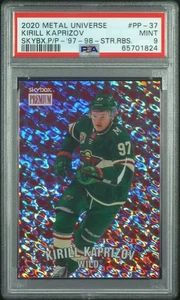 2020-21 Skybox Metal Universe Kirill Kaprizov #PP-37 Star Rubies RC /50 PSA 9 - Bild 1 von 2