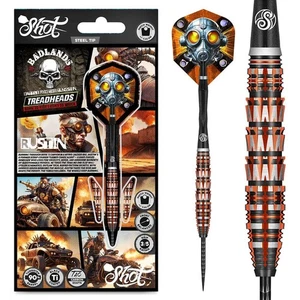 Shot Badlands Rustin Steel Tip Dart Set-90% Tungsten Barrels-25gm - Picture 1 of 3