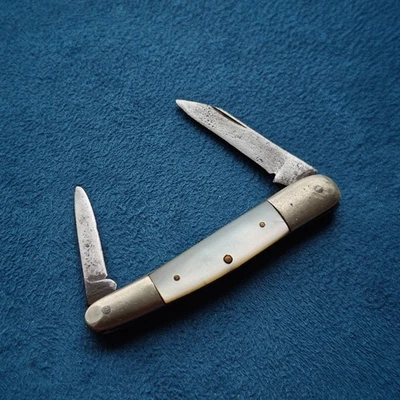 Perlmutt Taschenmesser GARANTIE SOLINGEN Aufschrift Vintage Alt Collective Rar - Bild 1 von 4