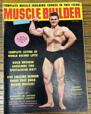 Muscle Builder Magazine July 1960 – Vintage Bodybuilding Fitness (Weider) - Image 1 of 4