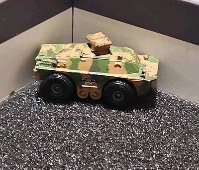 Vintage Micro Machines Military Armored Transport Tank BRDM AT5 Tan Green Camo - Image 1 of 4