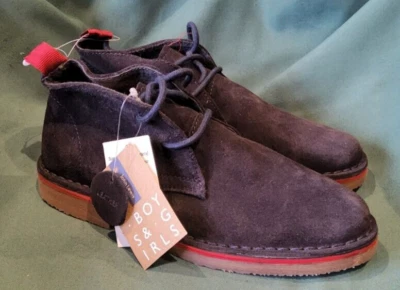 JOHN LEWIS Navy Blue Suede Desert Boots UK Size 2 - image 1 of 4
