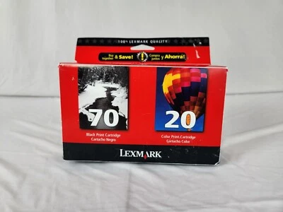 Lexmark 70/20 (12A1970/15M0120) Ink Cartridge 2-Pack GENUINE NEW  - Image 1 of 4